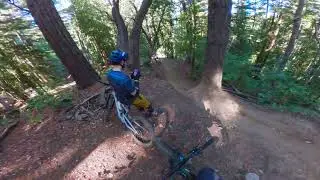 Sons try to keep up with shredder dad at demo forest 