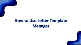 How to Use the Letter Template Manager in Myflowsoft | HRMS User Manual