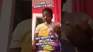 Eating Sweet Juicy Pineapples listening to Blueface News #chriseanrock #trending #blueface