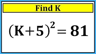 Nice Algebra Math Simplification | Find the Value of K | Algebra