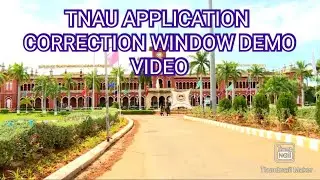 How to correct tnau ug application demo video