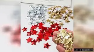 100Pcs Gold Silver Stars for Christmas Party Decor Foam Fabric Stars DIY Scrapbook Cards Ornaments E