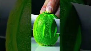 Neon Glass Kiwi Slice ASMR   ✨#ASMR #GlassKiwi #NeonFruit #SatisfyingSlice #GlassFruitCutting