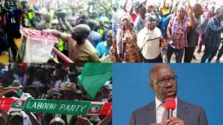 W&Agrave;R IN EDO!! This Election Is Scam, APC, Labour Party Protest Over Edo State Local Govt Polls