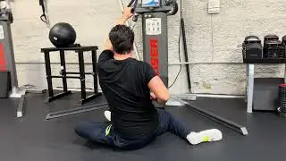 Seated 90 90 Cable Resisted Ipsilateral Rotational Pull Down with Lat Mobility