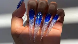 ROYAL ICE NAILS TUTORIAL | GELX🧊❄️💙