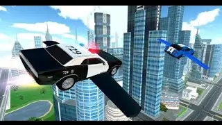 Flying Police Car Driving By Game Pickle - Chase Criminals in Sky - Android gameplay |