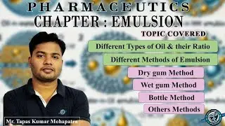 Preparation of Emulsion | Dry & Wet Gum Method | Bottle Method | Different types of Oils | L-4 ,U-3