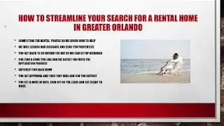 How To Streamline Your Search For a Rental Home In Greater Orlando