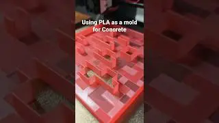 Using PLA as a mold for Concrete