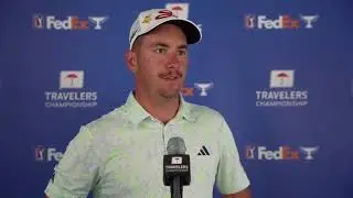 Lucas Herbert Friday Flash Interview 2023 Travelers Championship &copy; PGA Tour