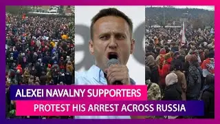 Alexei Navalny Supporters Protest His Arrest Across Russia In Freezing Cold, Throw Snowballs At Cops