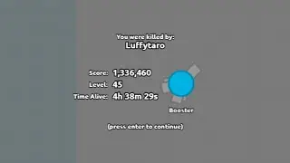 Diep.io 1,336,460 score as a ram booster in 2TDM + double million