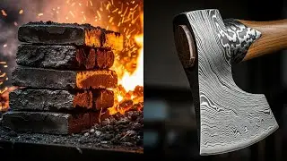 How To Forge a Damascus Steel Axe from Scratch 2025