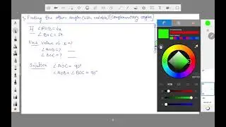 Finding the measure of variable angles (complementary angles)