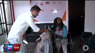 Dona Maria ganhou uma cadeira de rodas novas quando veio fazer o apelo - O Povo na TV
