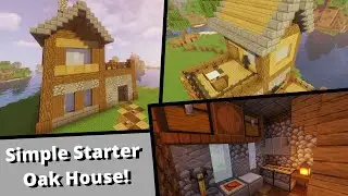 How to Build a Simple Starter Lake House in Minecraft!