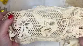 Vintage Lace & Textile Bundle Reveal | Romantic Junk Journal Supplies #VintageLace #VintageTextiles 