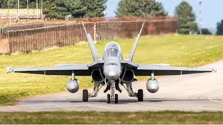 RAF Marham - 3x Spanish Air Force EF-18 Departure including Dual Takeoff! (09/04/2025)