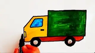 “Easy Truck Drawing for Kids Step by Step | Einfacher LKW Zeichnen Guide”
