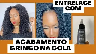 Entrelace com acabamento Na cola | fibra Violet platinum