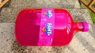 Rolling colorfull bottle on the stair-189 #asmr #crushingsoftthings #crushingcrunchythings