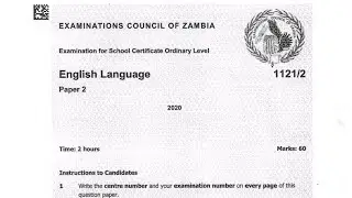 ENGLISH PAPER 2 2020 INTERNAL//STRUCTURE AND REWRITES//