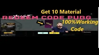 TODAY NEW REDEEM CODE PUBG MOBILE | Get 10 Materials Free | PUBG Mobile REDEEM CODE TODAY|#pubgm