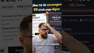 👉 Mesma corrida, valores absurdamente diferentes 😡Uber pagando mal e 99 pagando justo? #uberbrasil