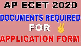 AP ECET 2020 | DOCUMENTS REQUIRED FPR APPLICATION | BSD