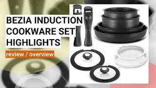BEZIA Induction Cookware Set Review: Nonstick, Stackable, and Versatile!