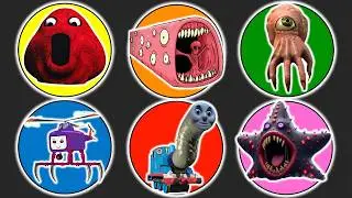 Spin Wheel Monster Pou, Train Eater, Brain Eye, Helikopter, Thomas Lipan, Hungry Star