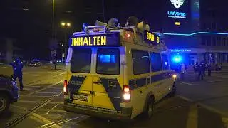 Polizei-Durchsage - Halten Sie im Aufzug den Mindestabstand ein - N&uuml;rnberg am 10.01.2022