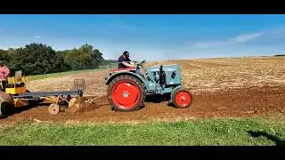 Eicher ED 16 vor dem Bremswagen Schlepperbande Honsberg