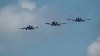 A10 Thunderbolts Low Fly-Over at Michigan International Speedway