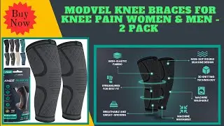 Modvel Knee Braces for Knee Pain Women & Men - 2 Pack