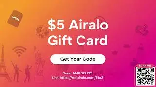 🌍 Промокод приложения Airalo бесплатный кредит eSIM  5 долларов США для путешествий 🌍 код MARCEL221