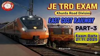 ​ ⁨JE TR-D LDCE CBT in Khurda Road Division { ECoR} || Part- 3 || @RailwayDepartmentalExamsin⁩