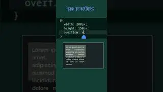 Learn css overflow property #css #shorts #overflow #property