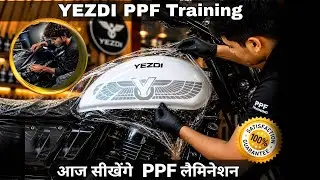 Yezdi bike PPF modified lamination #glamourarts #yezdibikes #ppfprotection #ppfprotection