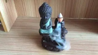 Green Little Buddha Backflow Incense Burner
