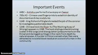History of Forensic Science Pt 1