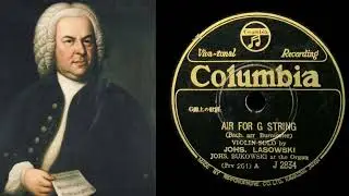 ♩Air on the G String (Bach)♩ Johs. Lasowski , 1930s  [ 78rpm record ]