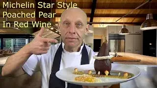 Michelin Star Style Poached Pears in Red Wine
