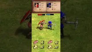 Elite Hoplite (Spartans) vs Elite Obuch (AoE2) #Shorts