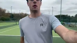 My tennis warmup hit before practise match