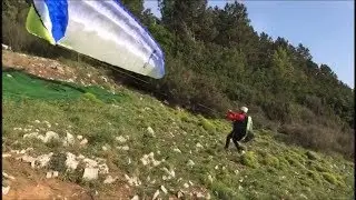 Parapendio - Decollo alla francese