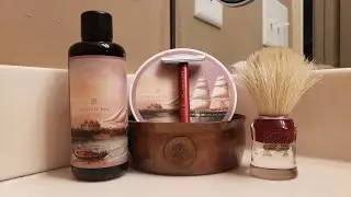 #shavelikeapirateweek  Tallow+Steel Indian Bay ~ Captain's Choice copper bowl ~ Semogue brush