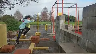 Doing Parkour at Innes Common Hamilton!
