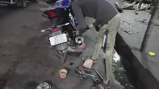 fz25 46 teeth rear sprocket installation on yamaha r15v4